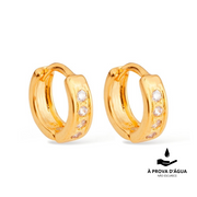 24K Gold Huggie Earrings