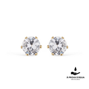 Small Zirconia Point of Light Stud Earrings