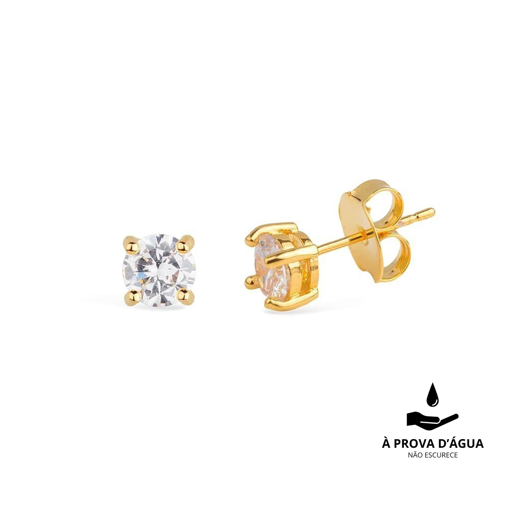 Lima Zirconia Point of Light Stud Earrings