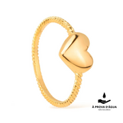 Gold Heart Midi Ring