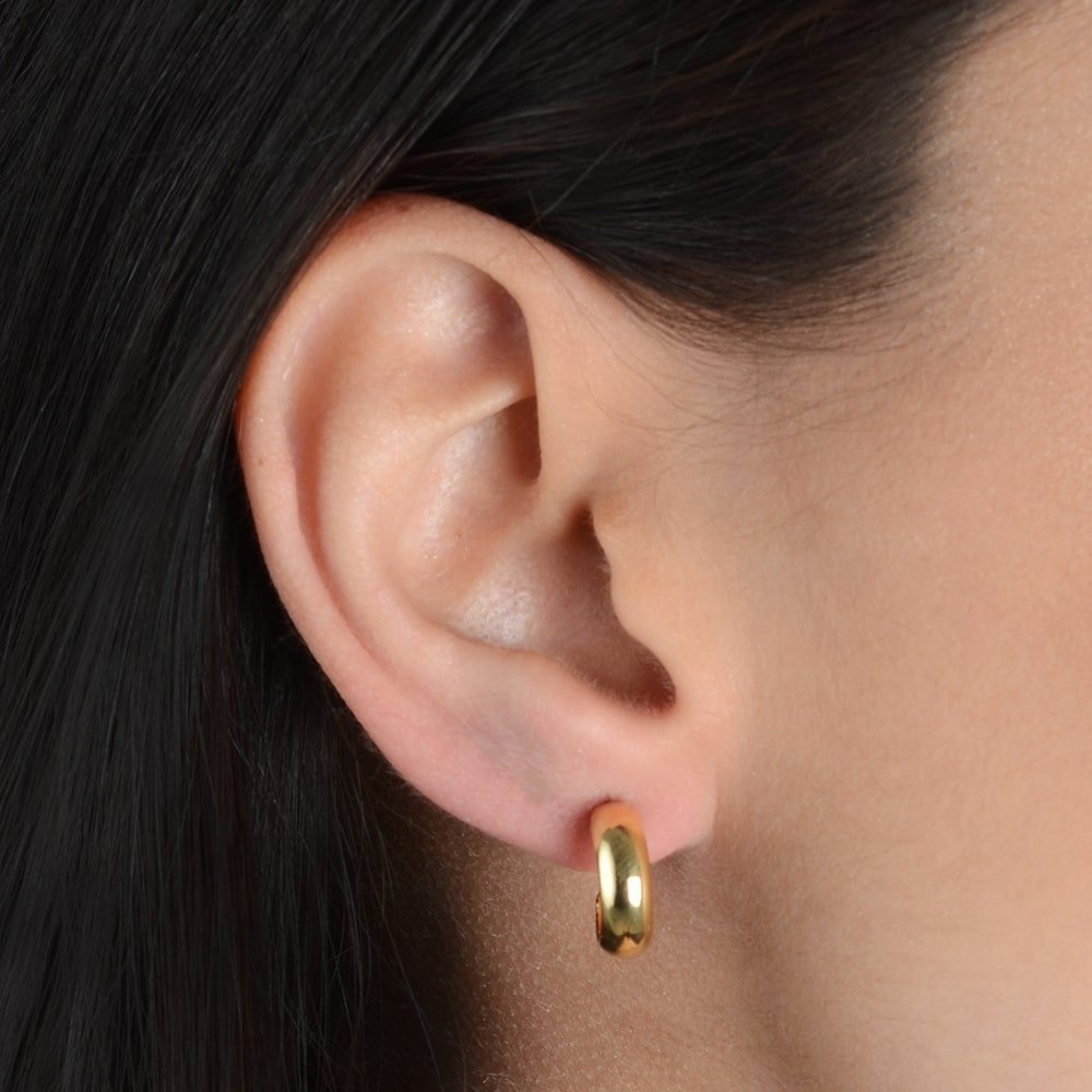 Sara 24K Gold Huggie Earrings