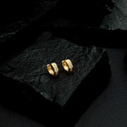24K Gold Huggie Earrings