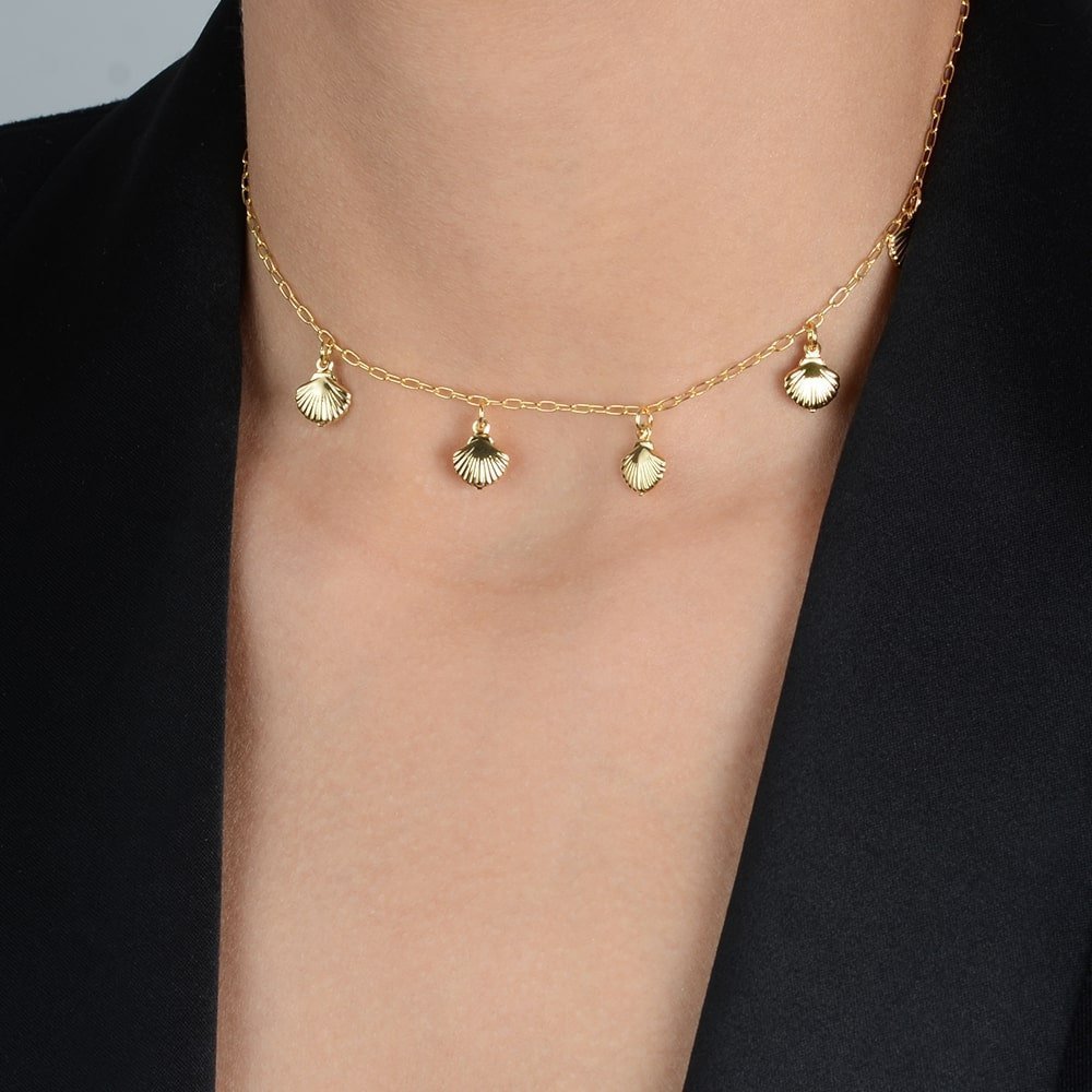 Gold Seashell Necklace
