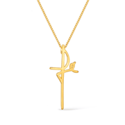 Gold Faith Cross Necklace