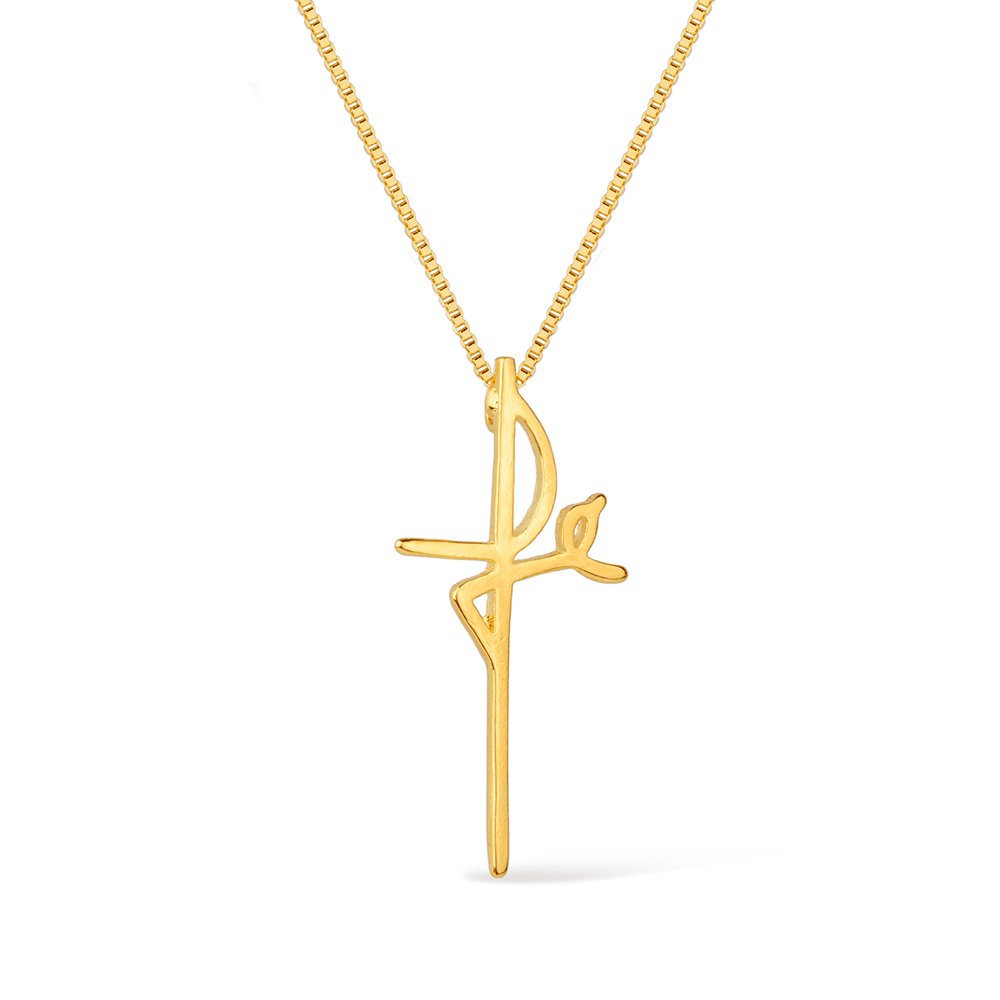 Gold Faith Cross Necklace