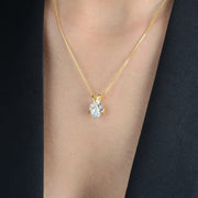Gold Zirconia Heart Necklace