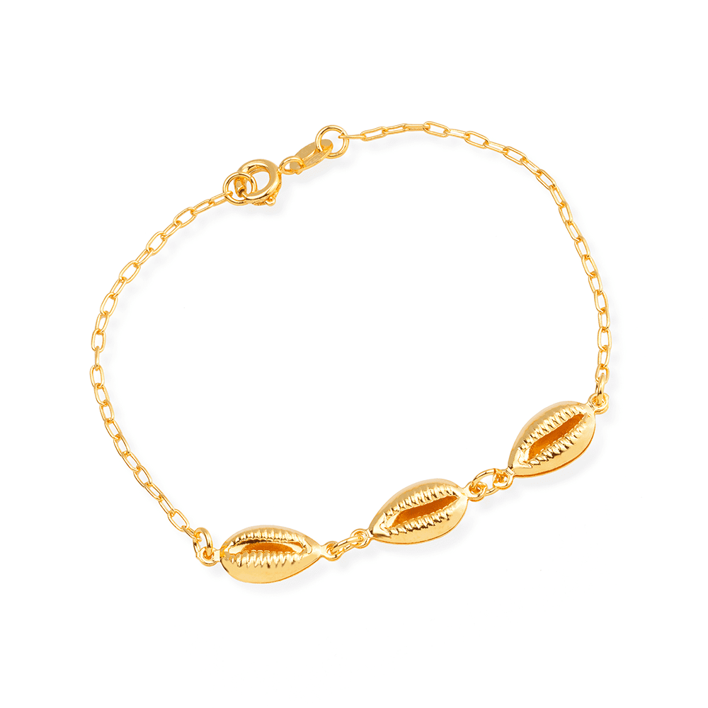 Gold Cowrie Shell Bracelet